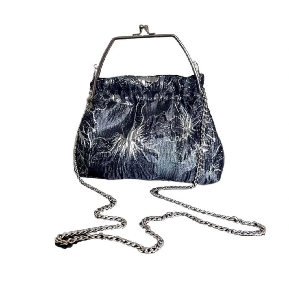 Prezzo Mini Satchel Glam Purse With Detachable Metal Strap